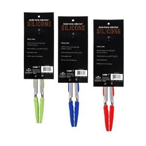 Silicone - 9" Tongs - 3 Assorted Colors (Case Qty: 24)