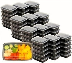 Pans Pro Meal Prep Containers BPA Free Portion Control Bento Boxes 1 Compartment 28 OZ