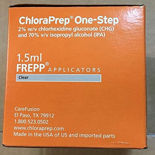 Carefusion ChloraPrep One Step FREPP 1.5 mL Applicator, REF 260299, 25 ...