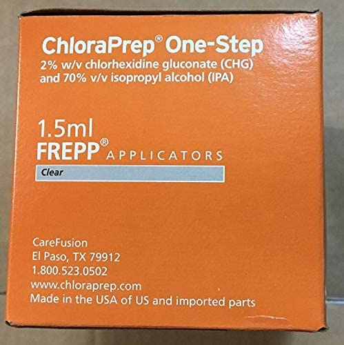 Carefusion ChloraPrep One Step FREPP 1.5 mL Applicator, REF 260299, 25Box