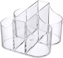 Lillian Tablesettings Cutlery Caddy Organizer 5 Compartment - Silverware Organizer & Napkin Holder - Clear (6 Pack )