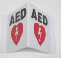 HeartSine Triangular AED Wall Sign, Each HeartSine Technologies Model: PAD-ACC-05