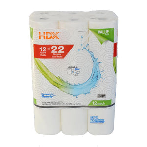 HDX Paper Towel 2-Ply (12 Rolls) – Pans Pro