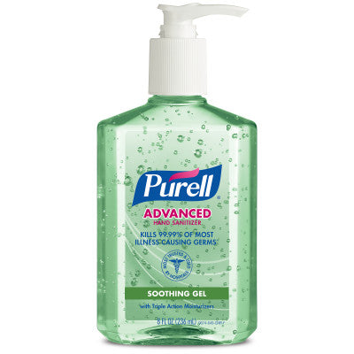 PURELL® Advanced Hand Sanitizer Soothing Gel 8 fl oz Table Top Pump Bottle  Case Pack 12