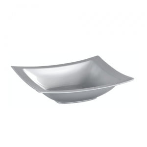 Silver 5oz Rectangular Plastic Dessert Bowls (Case Qty: 120)