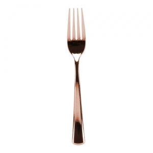 Cutlery - Polished Rose Gold - Fork - Bagged - 24 Count