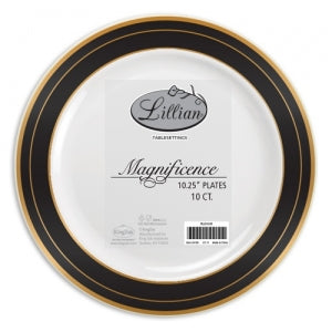 Magnificence - Black - 10.25" Plate (Case Qty: 120)