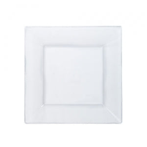 Squares - Clear 6.5" Square Plastic Dinner Plates (Case Qty: 120)