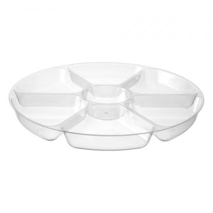 Servingware - 16" 7-Compartment Tray - Clear (Case Qty: 24)