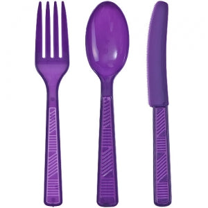 Purple Combo Cutlery 48 Count (Case Qty: 2304)