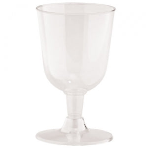 Heavyweight Plastic 5 oz. 2 Piece Tulip Wine Cup (Case Qty: 500)