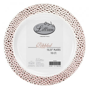 Pebbled - Polished Rose Gold - 10.25" Plate (Case Qty: 120)