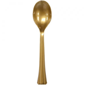 Gold Premium Plastic Soup Spoons (Case Qty: 1152)