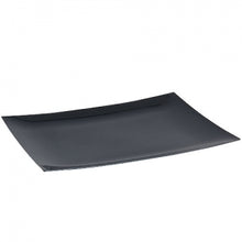 Black 11.75" Rectangular Plastic Entree Plates (Case Qty: 120)