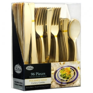 Cutlery - Polished Gold - Combo Cutlery - Acetate Box (Case Qty: 576)