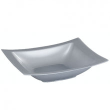 Silver 12oz Rectangular Plastic Soup Bowls (Case Qty: 120)