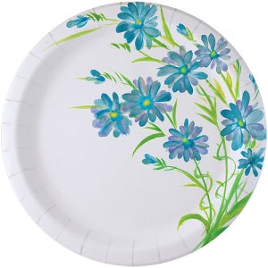 Blue Everyday Floral 10.25" Paper Plate (Case Qty: 288)