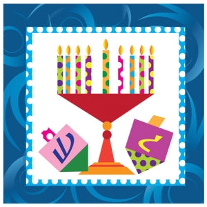 Happy Chanukah Lunch Napkin 40 Count (Case Qty: 1440)