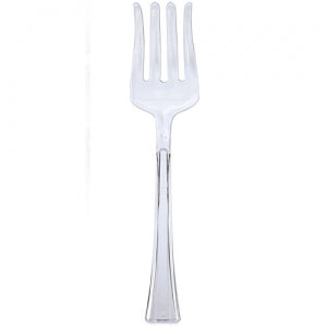 Clear Heavyweight Plastic Salad Serving Fork (Case Qty: 72)