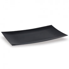 Black 12" X 18" Rectangular Plastic Tray (Case Qty: 25)
