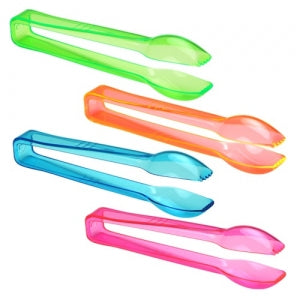 Neons - 6" Plastic Tongs - Assorted - 4 Count (Case Qty: 96)