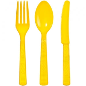 Sunshine Yellow Combo Cutlery 48 Count (Case Qty: 2304)