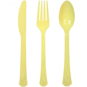 Yellow Heavyweight Cutlery Combo 24 Count (Case Qty: 576)