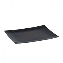 Black 7.5" Rectangular Plastic Appetizer Plates (Case Qty: 120)