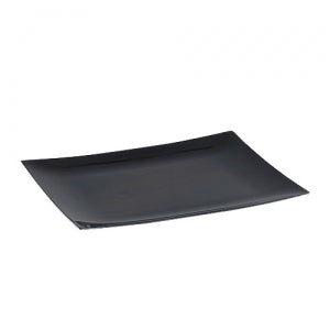Black 7.5" Rectangular Plastic Appetizer Plates (Case Qty: 120)