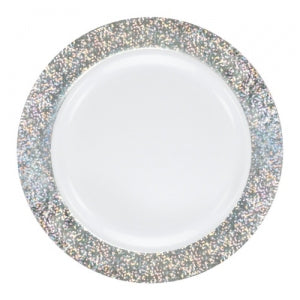 Glitter - Silver - 7.5" Plate (Case Qty: 120)