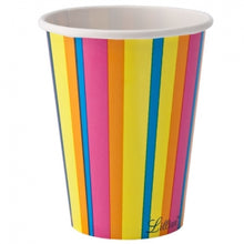 Bright Pink Stripe 9oz Hot/Cold Paper Cup 24 Ct. (Case Qty: 576)