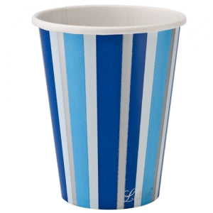 Blue Stripe 9oz Hot/Cold Paper Cup 24 Ct. (Case Qty: 576)