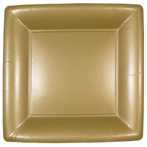 Solid Gold 10" Square Dinner Paper Plates (Case Qty: 576)
