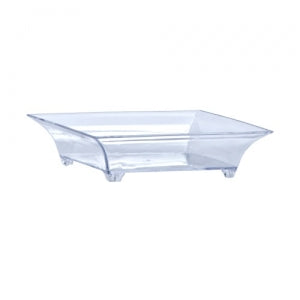 Mini Clear Plastic Square Footed Dish (Case Qty: 288)