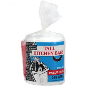 Trash Bags - 13 Gallon - Twist Tie - Tall Kitchen Bag Roll (Case Qty: 1290)