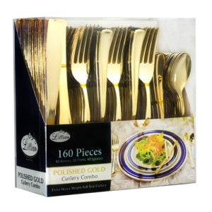 Cutlery - Polished Gold - Combo Cutlery - Acetate Box (Case Qty: 960)