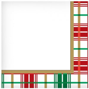 Christmas Plaid Lunch Napkin 24 Count (Case Qty: 1728)