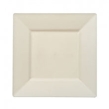 Squares - Cream 8" Square Plastic Dinner Plates (Case Qty: 120)