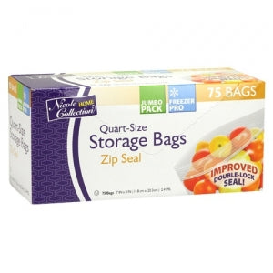 Quart - Zip Seal Bags - 75 Count (Case Qty: 1800)