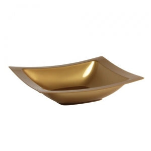 Gold 5oz Rectangular Plastic Dessert Bowls (Case Qty: 120)