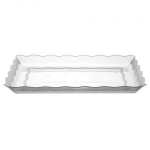 Wave - 9" x 13" Rectangle Tray - Clear (Case Qty: 24)