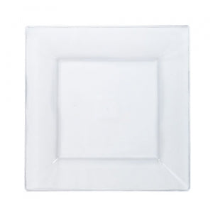 Squares - Clear 8" Square Plastic Dinner Plates (Case Qty: 120)