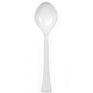 Pearl Plastic Salad Serving Spoon 72 Count (Case Qty: 72)