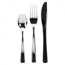 Polished Silver Plastic Cutlery - Boxed - 24 Count (Case Qty: 576)