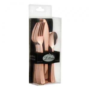 Cutlery - Polished Rose Gold - Combo - Acetate Box - 24 Count (Case Qty: 576)