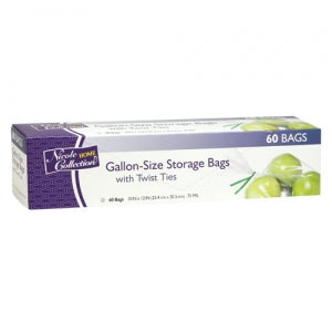 Gallon - Food Storage Bags with Ties - 60 Count (Case Qty: 1440)