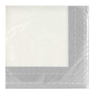 Beaded - Silver - Luncheon Napkin (Case Qty: 1440)