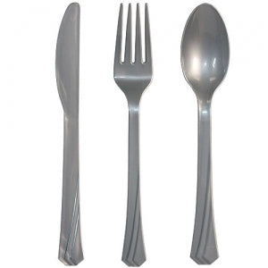 Silver Heavyweight Cutlery Combo 24 Count (Case Qty: 576)