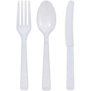 White Combo Cutlery 36 Count (Case Qty: 1,728)