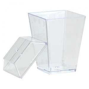 Mini Gourmet Dish With Stand/Lids - 8 Count - Clear (Case Qty: 192)
